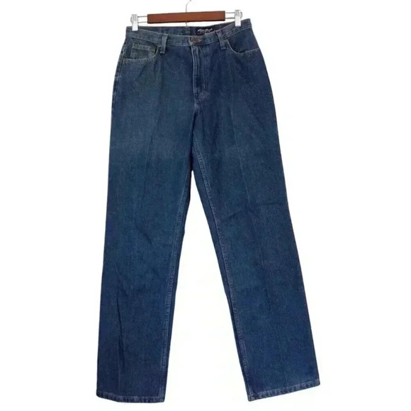 Vintage 90s NWT Eddie Bauer Jeans Size 8 Straight Leg Retro Tapered Mom Baggy - Picture 1 of 12